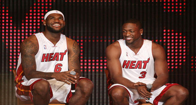 Miami Heat LeBron James And Dwyane Wade