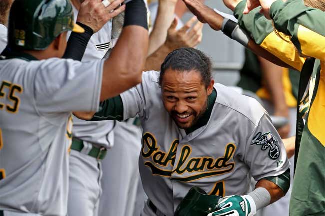 Coco Crisp and the Oakland Athletics will hope to have something to smile about as they host the New York Yankees this week.