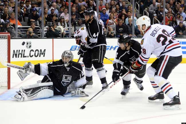 Kings' goaltender Jonathan Quick stopped 19 of 20 shots Tuesday night, leading his side to victory.