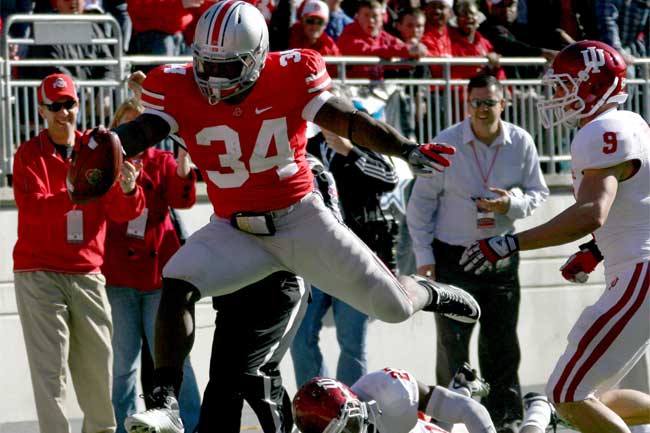 Ohio State's No. 1 running back Carlos Hyde was suspended this week.