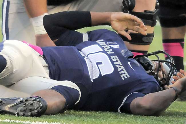 With quarterback Chuckie Keeton out for the rest of the year, Utah State's Mountain West challenge may be over.