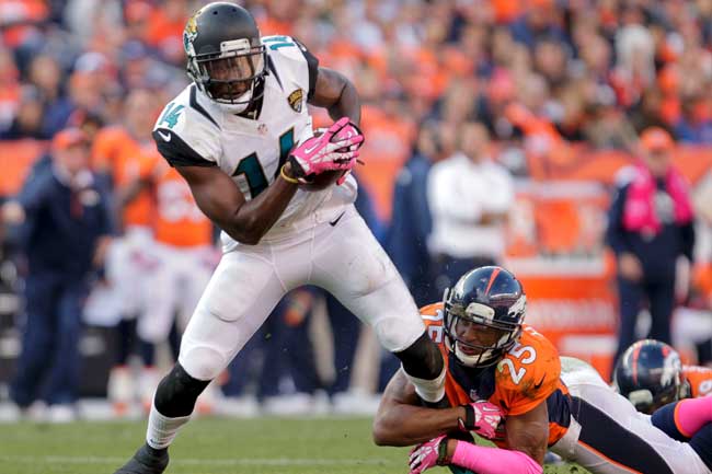 Justin Blackmon had 190 yards receiving against the Broncos.