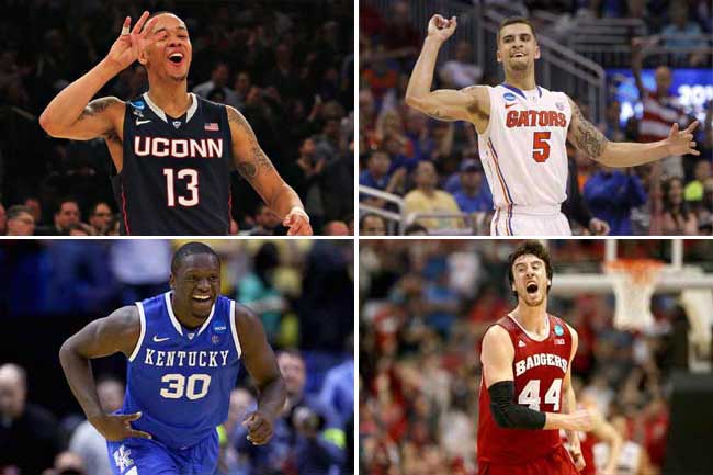 Connecticut, Florida, Kentucky and Wisconsin are all headed for the Final Four.