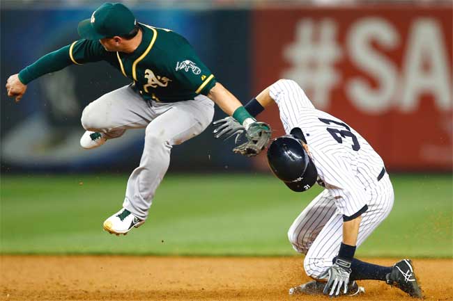Josh Donaldson and the A's will look for a sweep at Yankee Stadium, their first since 2006.