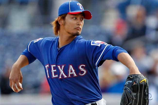 Yu Darvish will look to guide the Texas Rangers back to winning ways on Sunday.