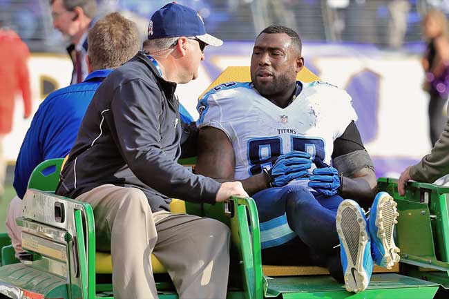 Titans' wide receiver Delanie Walker is doubtful for Monday's game with the Steelers.